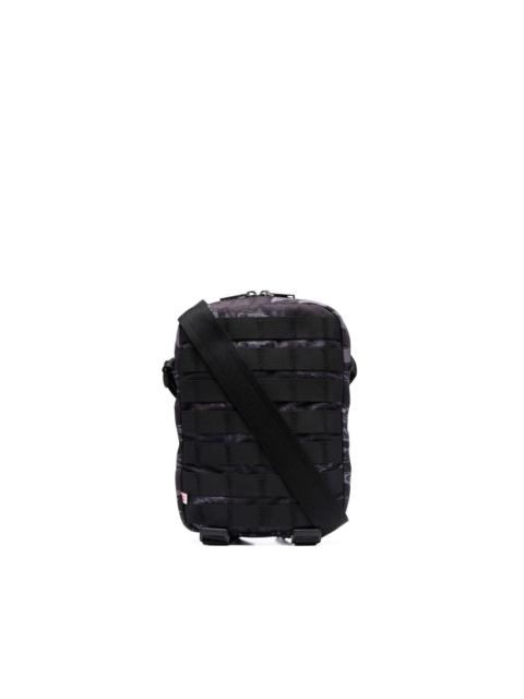 camo panelled messenger bag