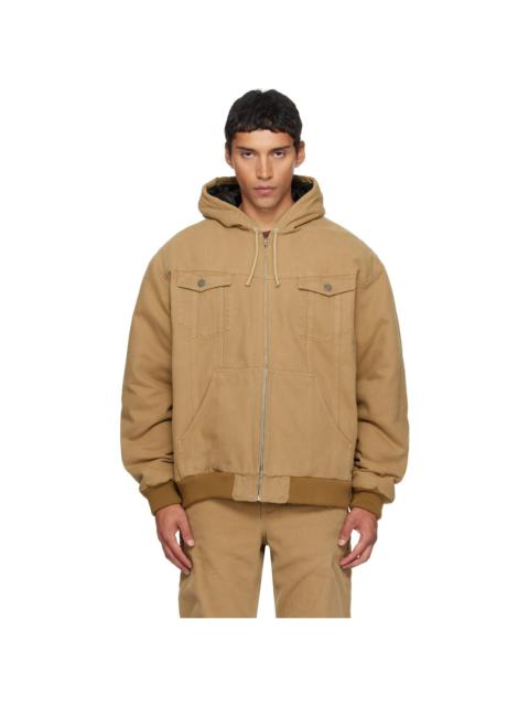 Beige Hooded Jacket