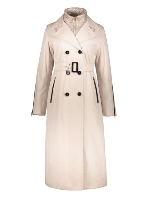 button double-breasted trench coat