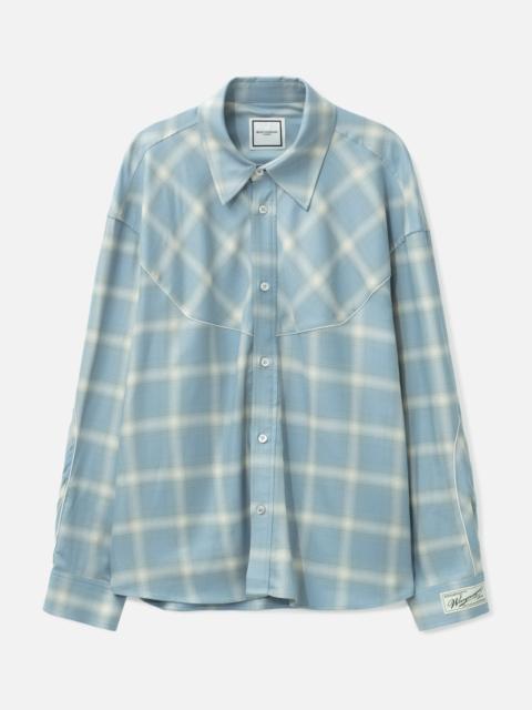 BLUE GRADIENT CHECK WESTERN SHIRT