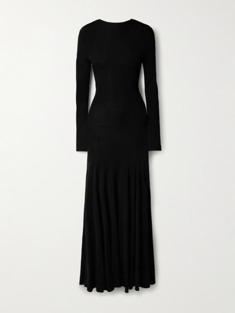 Maico Embellished Open-back Stretch-jersey Gown