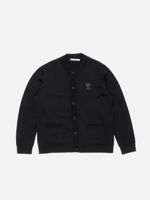 Crewneck cardigan - Black