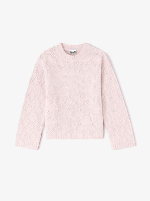 COTTON WOOL BUBBLE SWEATER