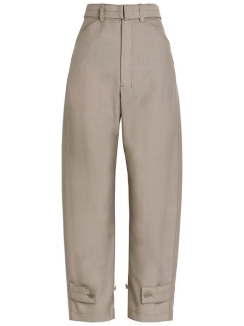 Lemaire Belted Barrel-leg Woven Trousers