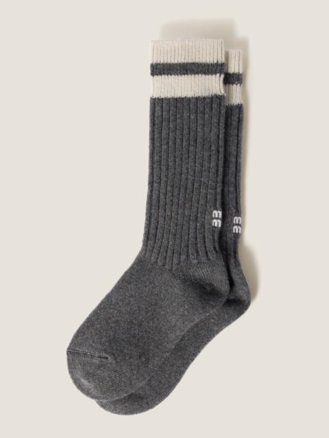 Wool and cashmere socks