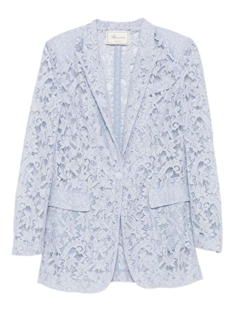 lace single-breasted blazer