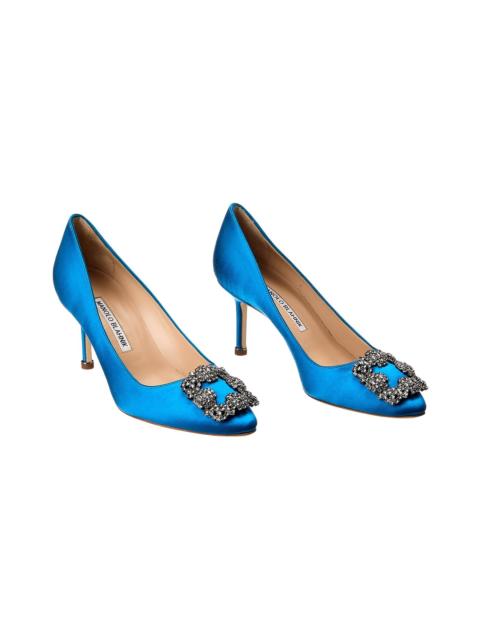 Manolo Blahnik Hangisi 70 Satin Pump (Authentic Pre-Loved)