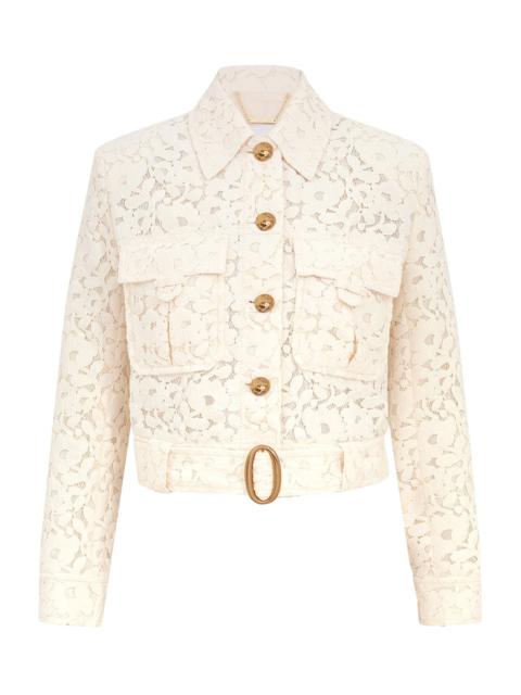 ILLUMINATE LACE CROPPED JACKET