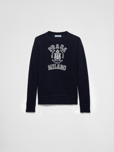 Wool and cashmere intarsia sweater