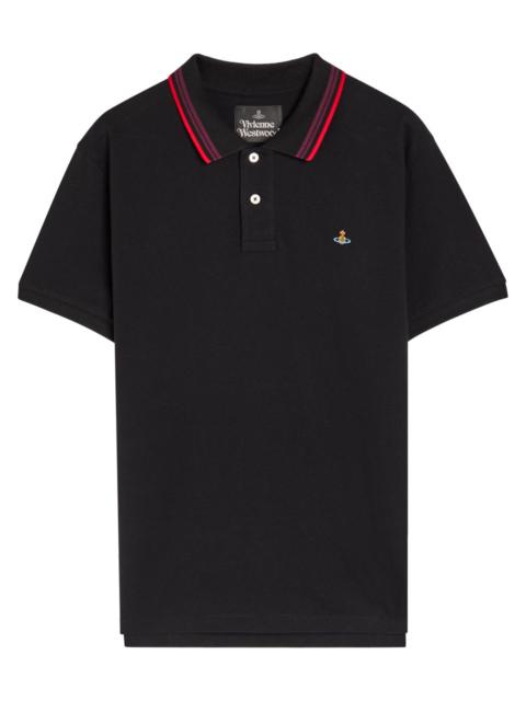 Vivienne Westwood Logo-embroidered Piqué Cotton Polo Shirt