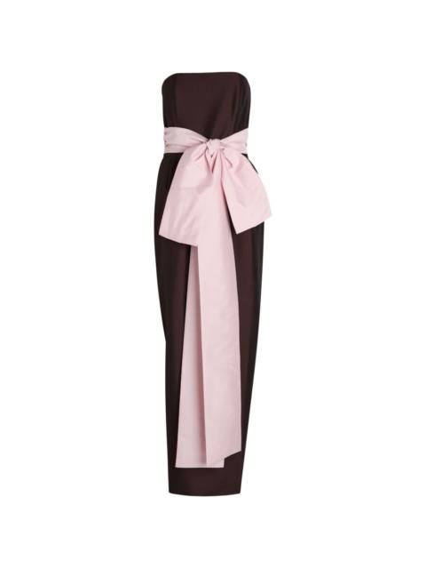 Lina bow-detail maxi dress