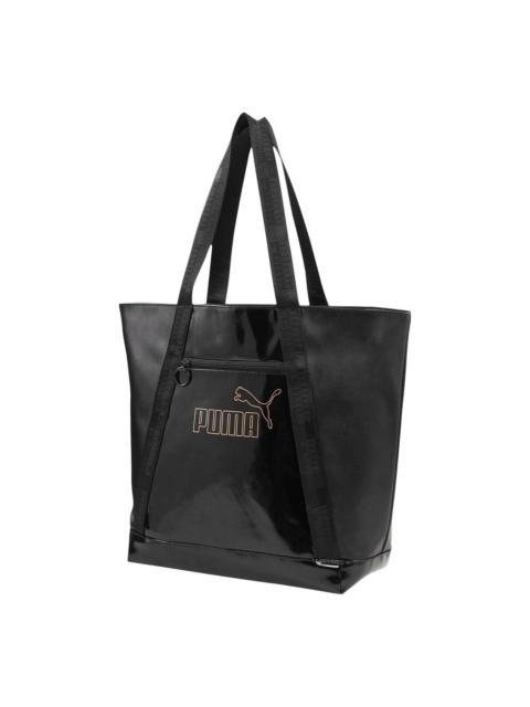 (WMNS) PUMA Core Up Large Shopper Bag 'Black Gold' 078709-01