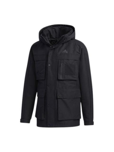 adidas 3in1 Down Jkt Multiple Pockets Outdoor Sports Detachable hooded down Jacket Black GP2916
