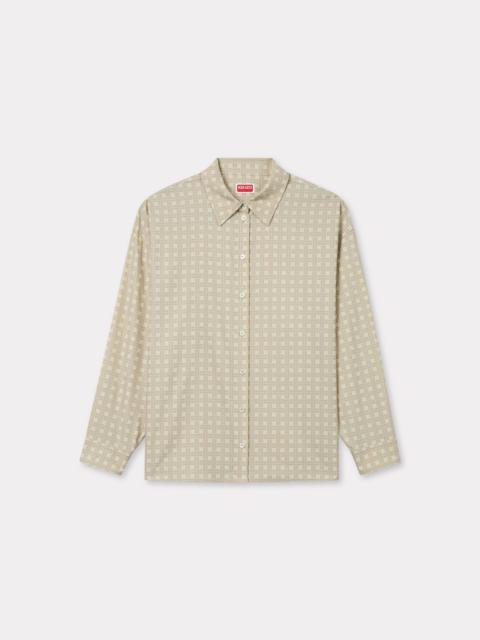 'KENZO Weave' dropped shoulder shirt in twill cotton viscose