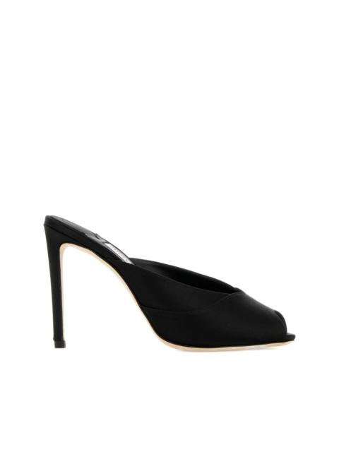 Brigitte satin heeled mules