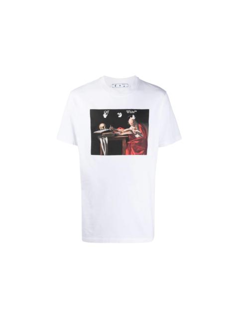 OFF-WHITE Slim Fit Caravaggio Saint Jerome Writing T-shirt White