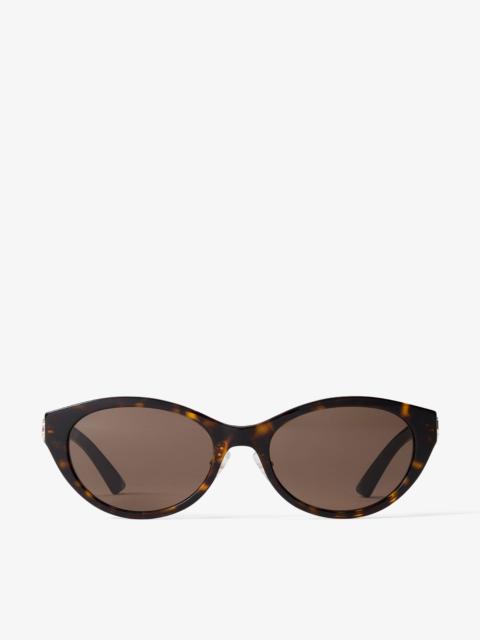 Benna
Havana and Dark Brown Acetate Oval Sunglasses