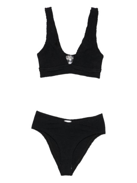 Angel textured-finish bikini set