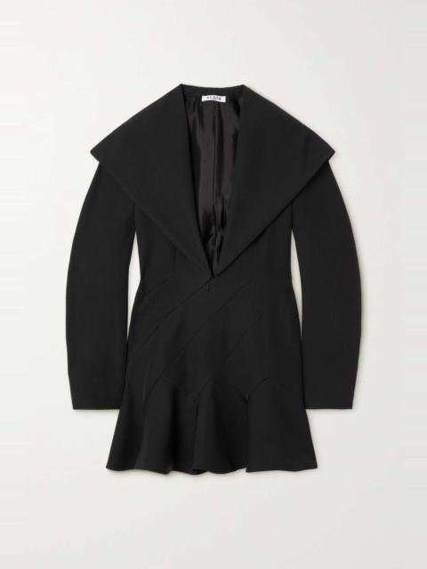 Hooded wool mini dress