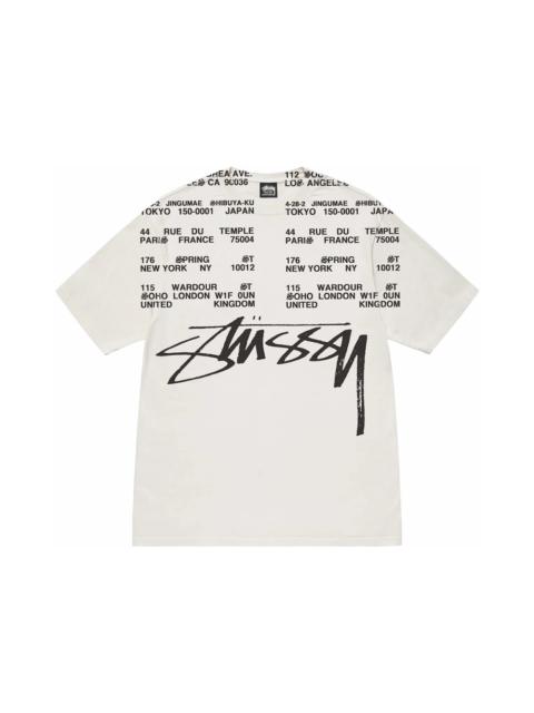 Stussy Locations Pigment Dyed T-shirt Natural