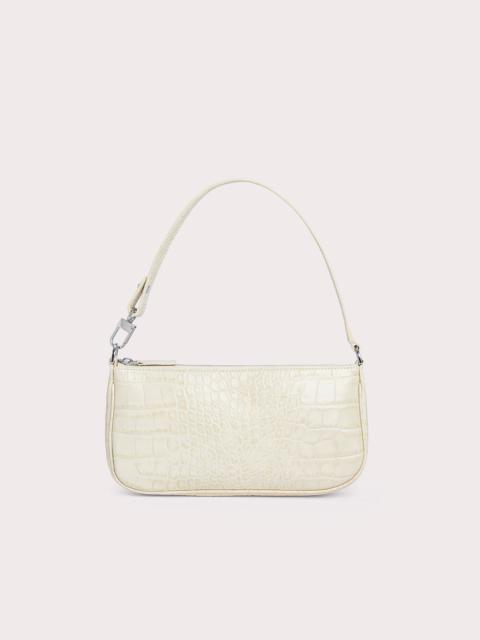 Rachel Cream Croco Embossed Leather