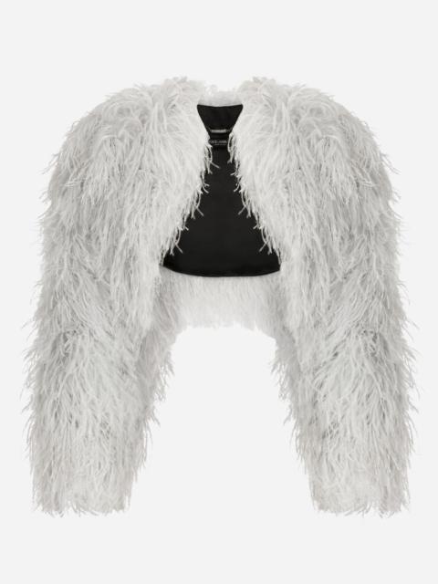 Ostrich feather bolero jacket