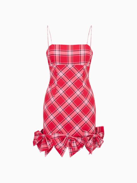 Kennedi Tartan Bow Mini Dress