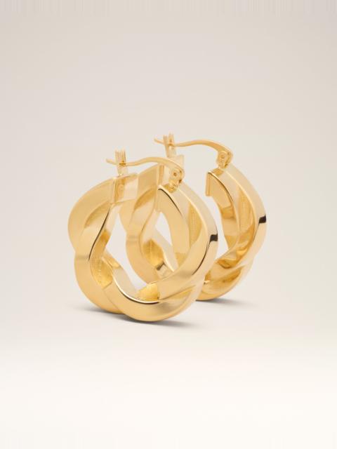 GOLD BRASS TRESSE HOOPS