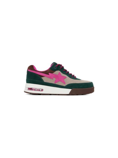 A BATHING APE® Green & Pink Road Sta #1 M2 Sneakers | REVERSIBLE