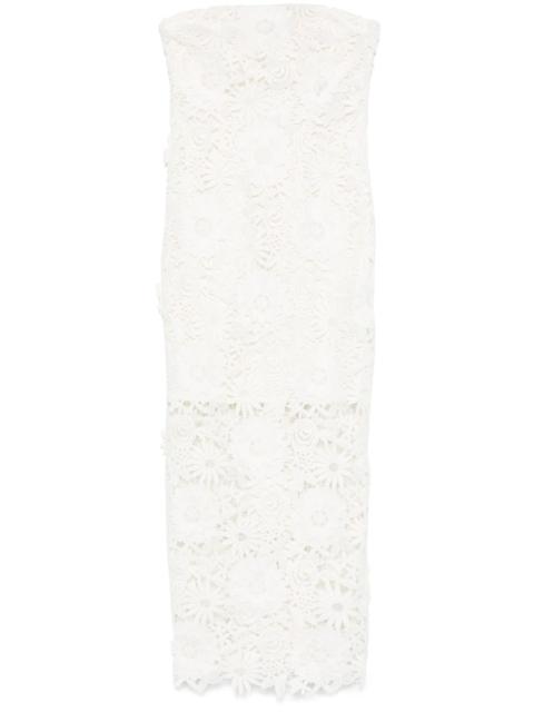 3D lace midi dress