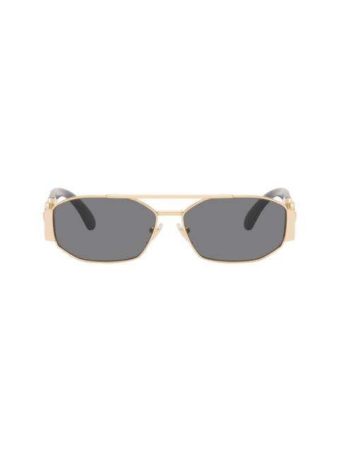 Black & Gold Medusa Biggie Sunglasses