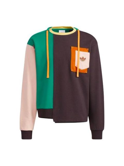 adidas Originals x Melting Sadness Crossover Pullover 'Brown Beige Green' HC0349