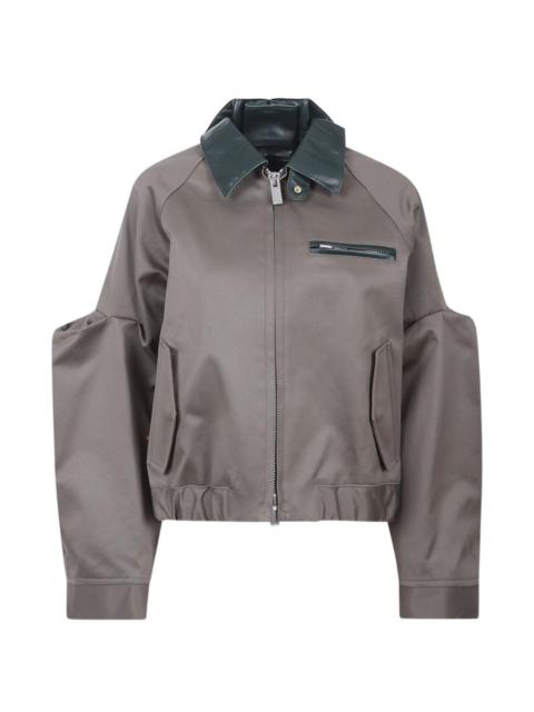 leather-collar shirt jacket