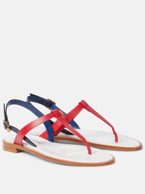 Hata leather thong sandals