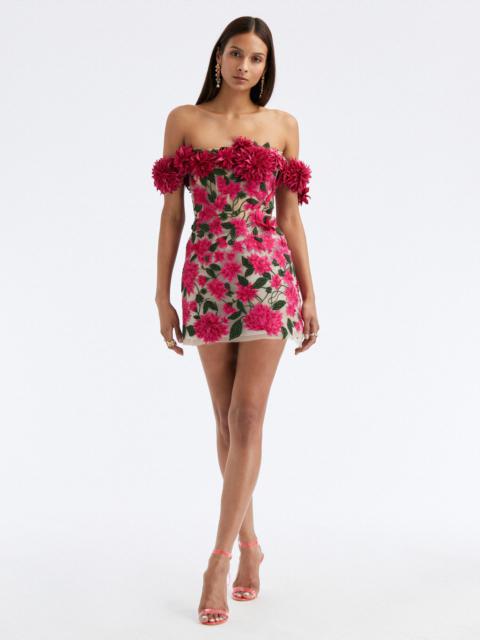 DAHLIA THREADWORK COCKTAIL DRESS