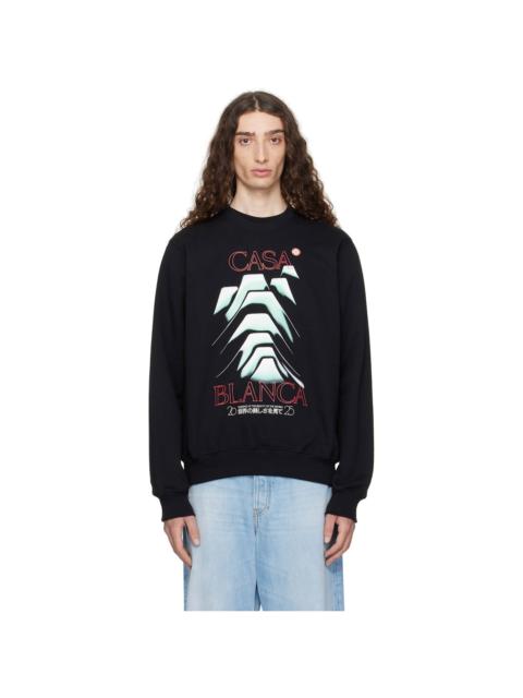 Black Frosty Mountain Printed Sweatshirt