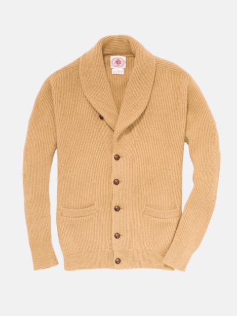 MADE-IN-SCOTLAND SHAWL COLLAR CAMELHAIR CARDIGAN