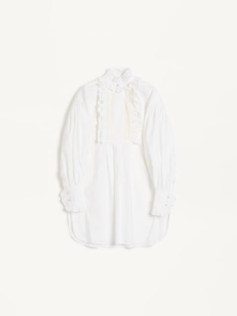 SHORT DRESS IN COTTON AND LINEN