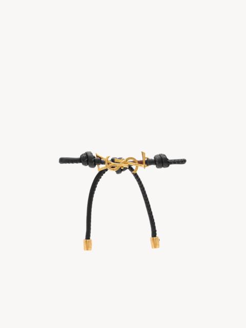 CASSANDRE CORD BRACELET IN LEATHER