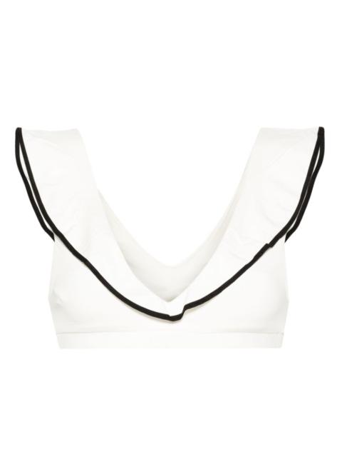 Piana ruffle-trim bikini top