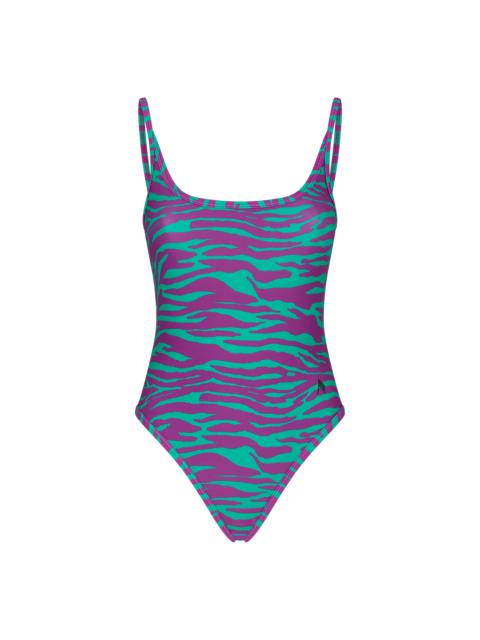 TEAL AND BOUGANVILLE ONE PIECE