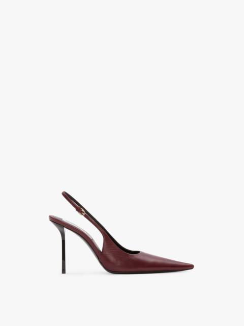 Victoria Stiletto Slingback 100 In Burgundy Leather