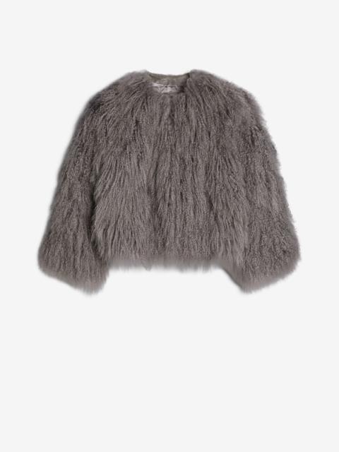 Shearling Fur Jacket in Grey