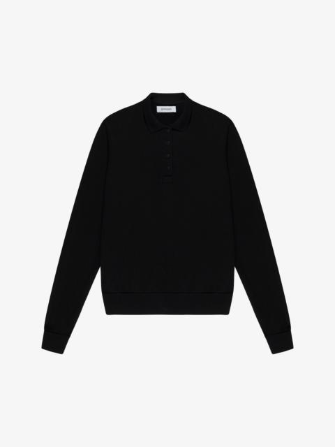 COTTON TERRY POLO SWEATSHIRT