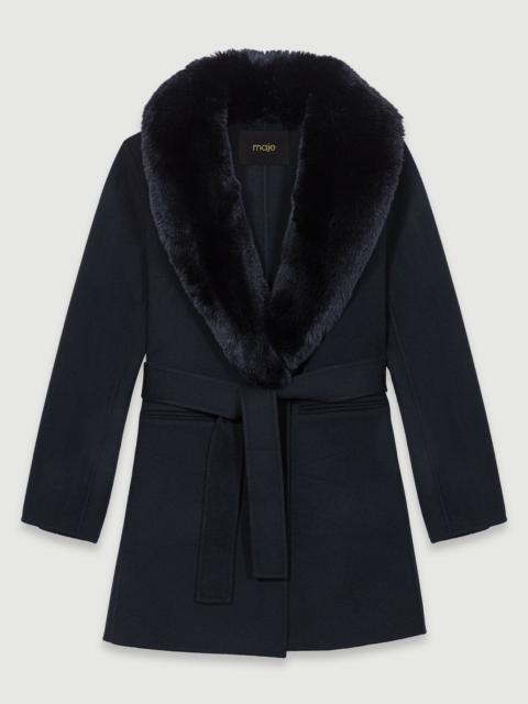 Double-faced mid-length coat