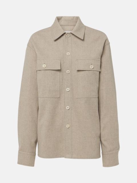 Virgin wool overshirt