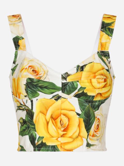 【関税＆送料込み】Dolce & Gabbana White, Yellow And Rose B Dolce & Gabbana Yellow Rose Cotton Shorts | White | FARFETCH