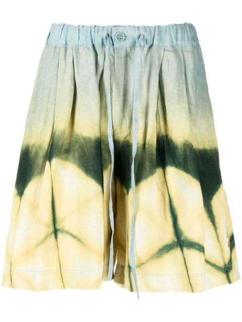 Bridge tie-dye Bermuda shorts