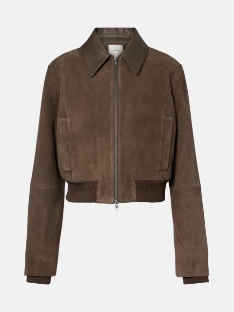 Suede blouson jacket