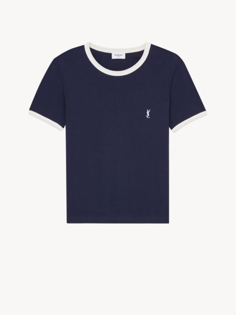 CASSANDRE T-SHIRT IN RIBBED COTTON JERSEY
